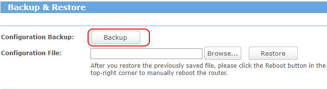 Router Config Backup