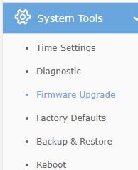 Router Menu System Tools Firmware Update