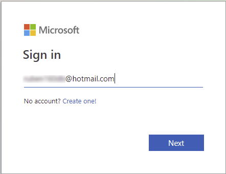 OneDrive Sign-in